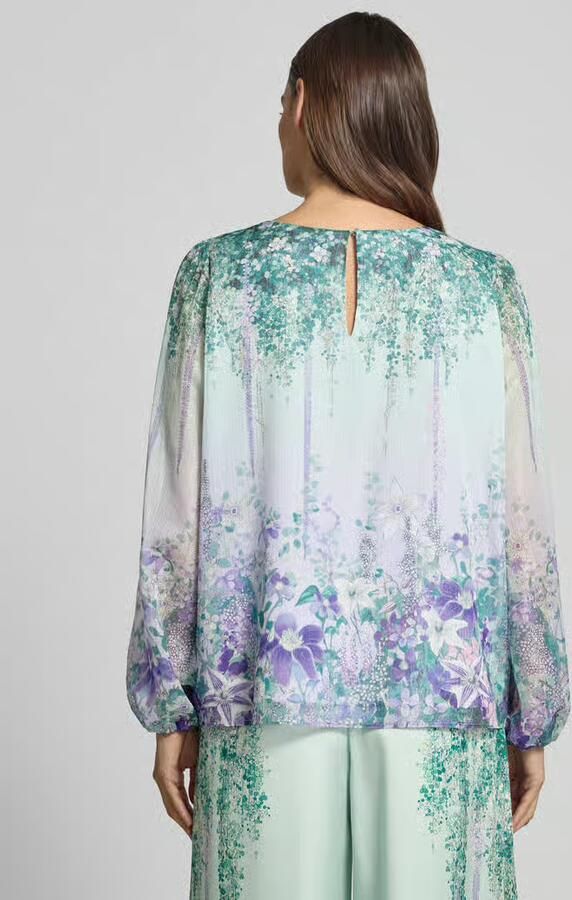 Marc Cain Regular fit blouse met ronde halslijn