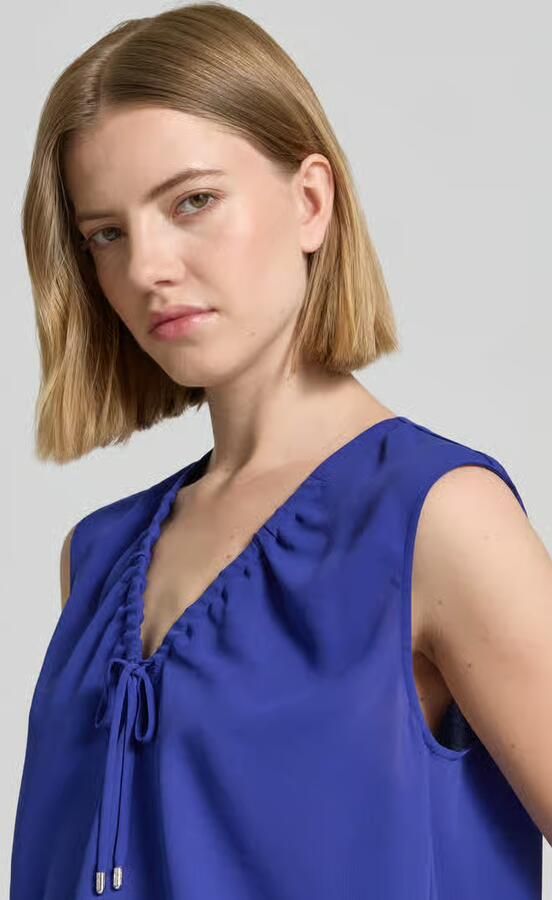 Marc Cain regular fit blouse met sierstrik