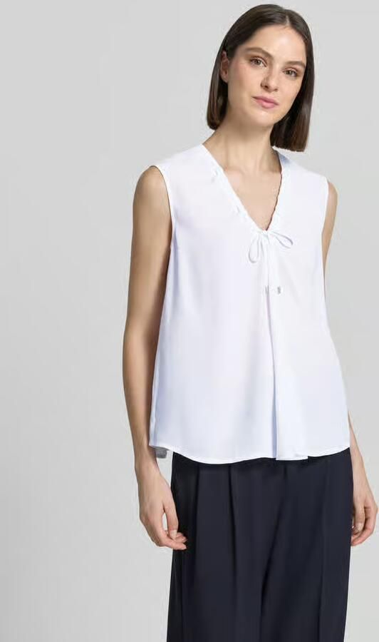 Marc Cain regular fit blouse met sierstrik - Foto 3