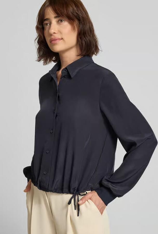 Marc Cain regular fit blouse met tunnelkoord - Foto 2