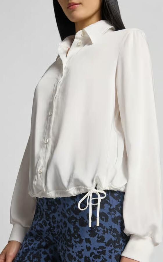 Marc Cain regular fit blouse met tunnelkoord - Foto 2