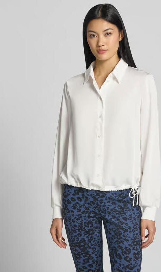 Marc Cain regular fit blouse met tunnelkoord - Foto 3