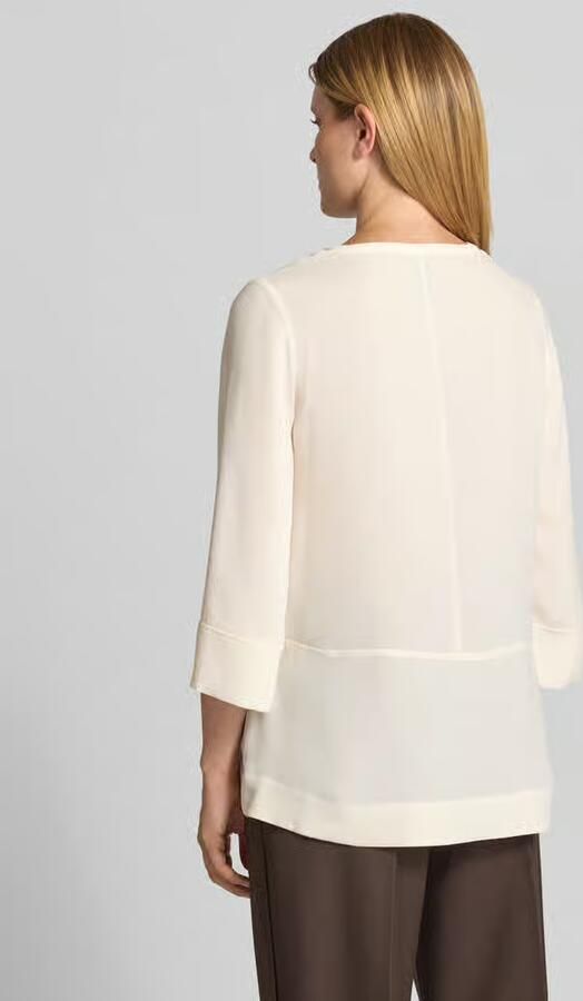 Marc Cain regular fit blouse met V-hals en 3 4-mouw - Foto 3