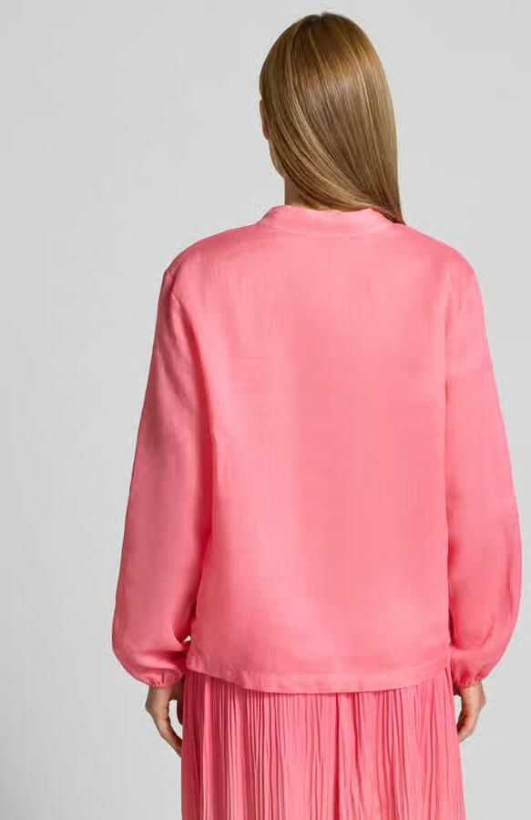 Marc Cain regular fit blouse met V-hals en tunnelkoord - Foto 3