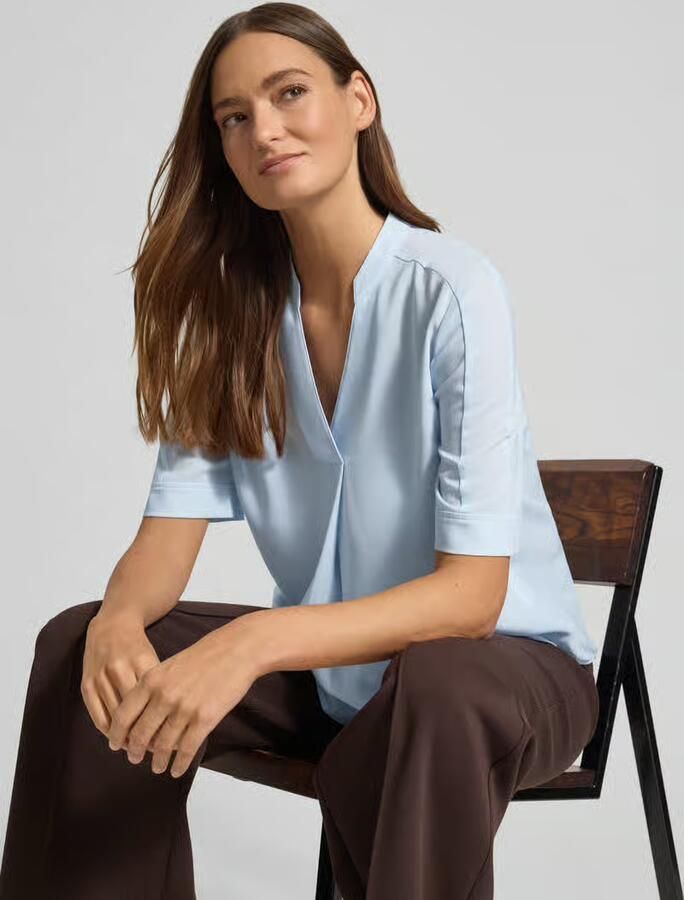 Marc Cain Regular fit blouse met V-hals - Foto 2