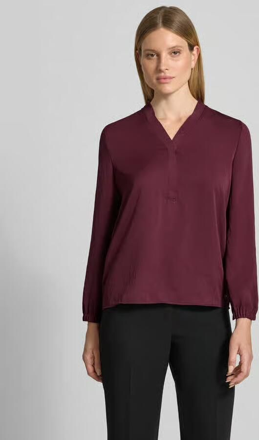 Marc Cain regular fit blouse met V-hals - Foto 2