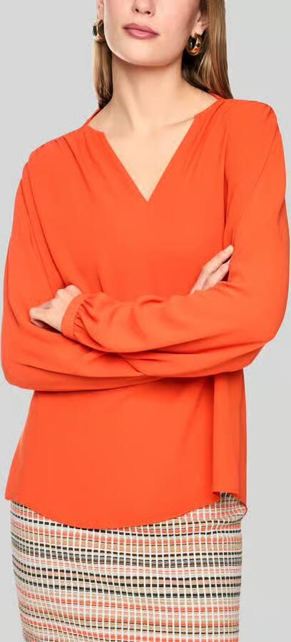 Marc Cain Regular fit blouse met v-hals - Foto 3