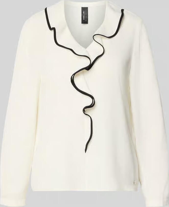 Marc Cain regular fit blouse met volants