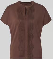 Marc Cain Regular fit blouse van katoenmix met kant