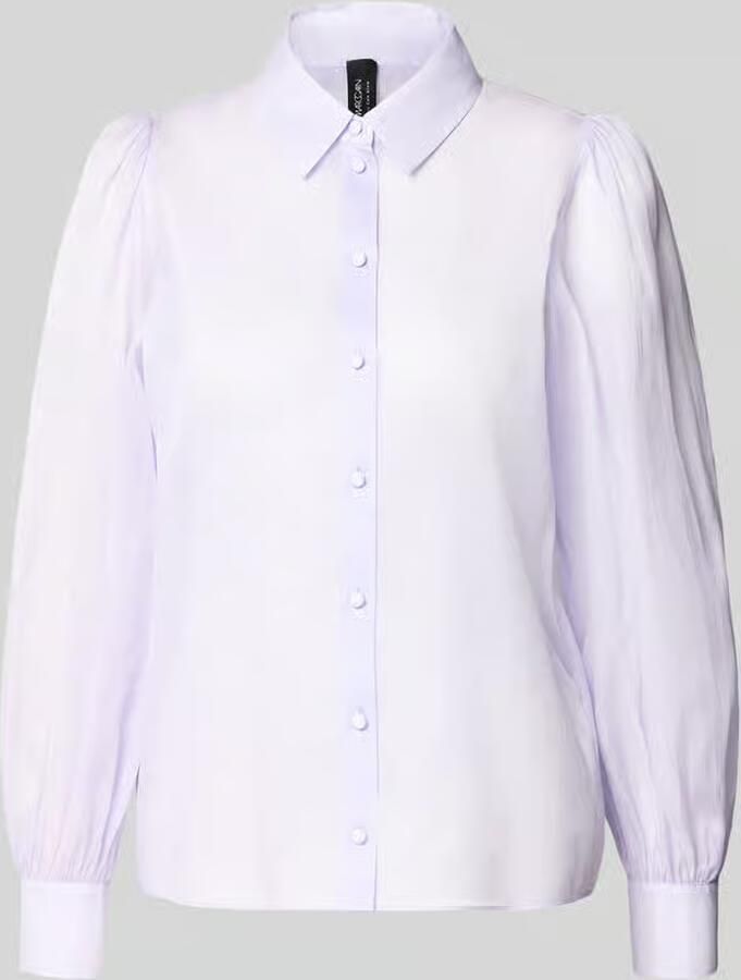 Marc Cain regular fit blouse van mix van zijde en wol - Foto 2