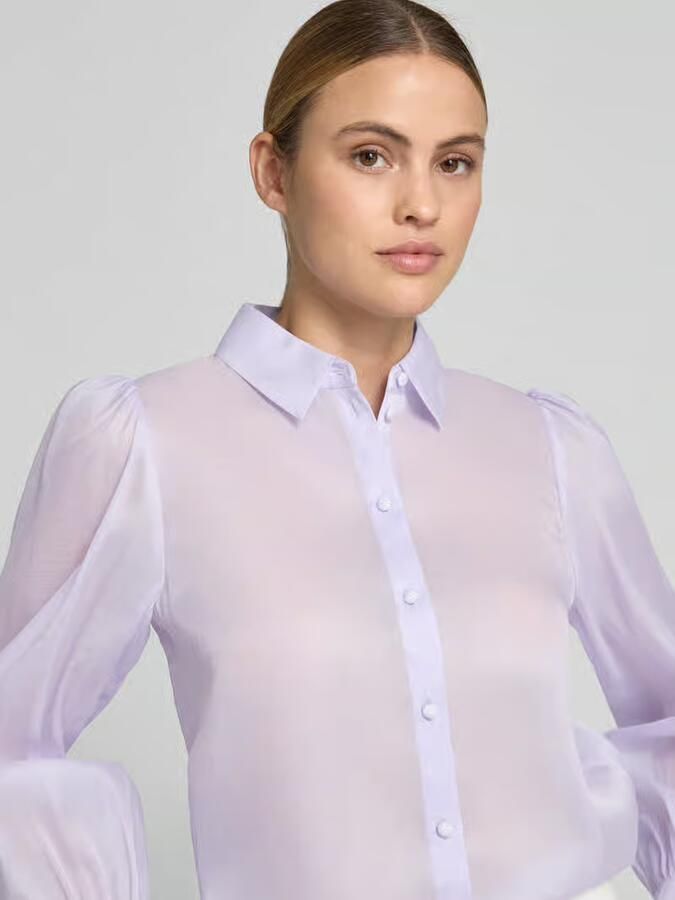 Marc Cain regular fit blouse van mix van zijde en wol