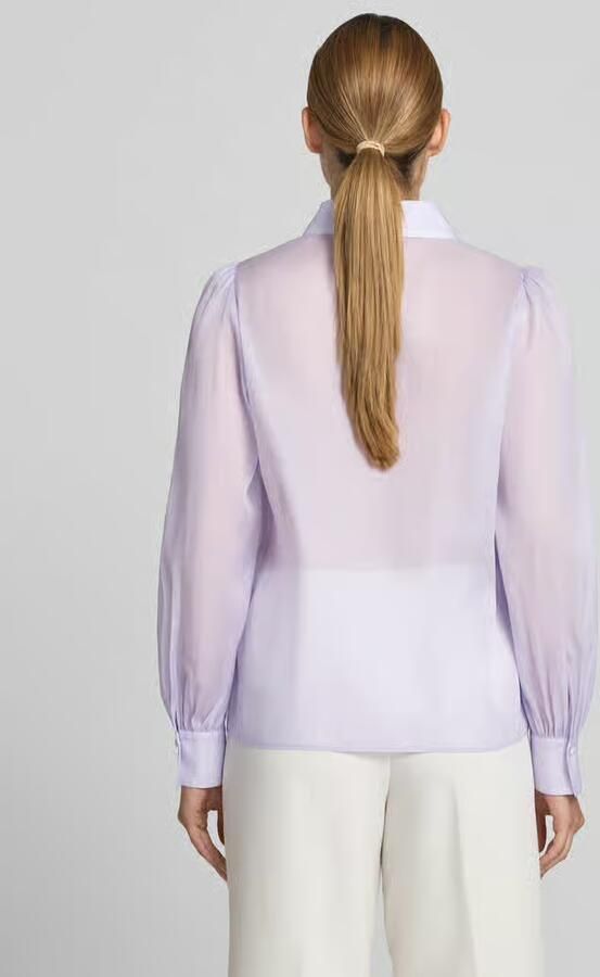 Marc Cain regular fit blouse van mix van zijde en wol - Foto 2