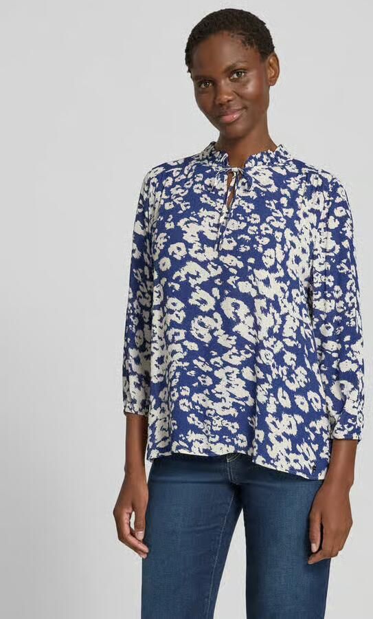 Marc Cain Regular fit blouse van viscose met 3 4-mouw - Foto 4