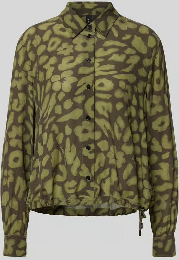 Marc Cain Regular fit blouse van viscose met tunnelkoord