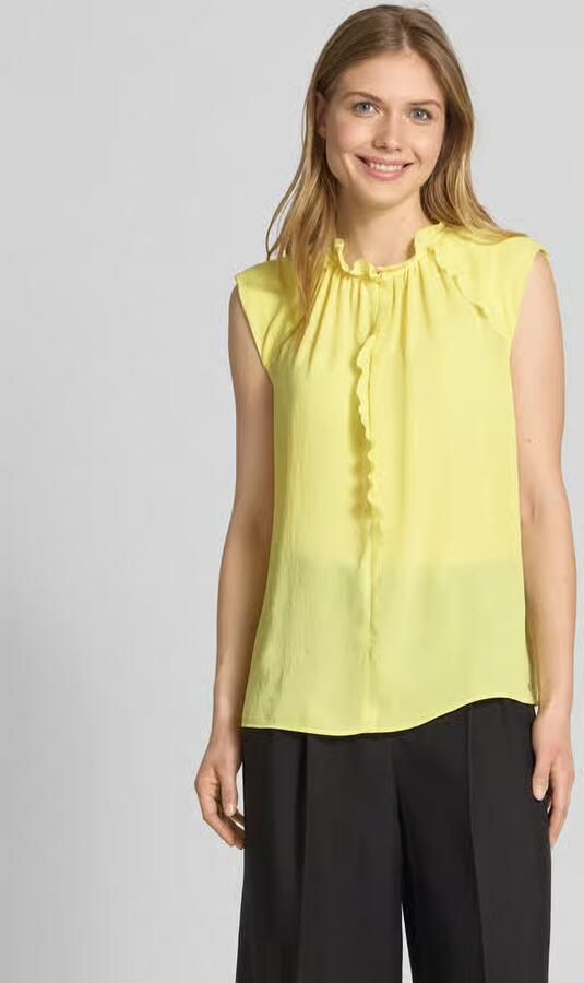 Marc Cain Regular fit blousetop met ruches - Foto 2