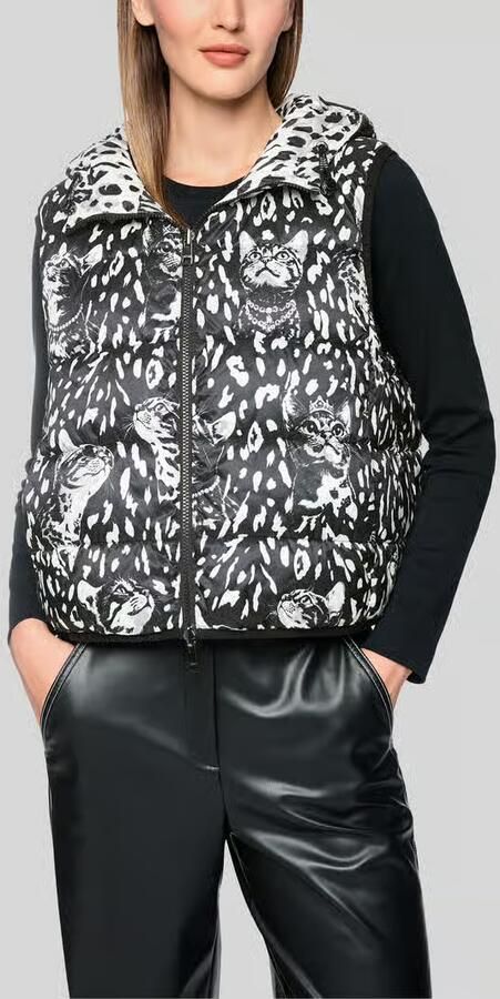 Marc Cain Regular fit bodywarmer met aan twee kanten draagbaar - Foto 3