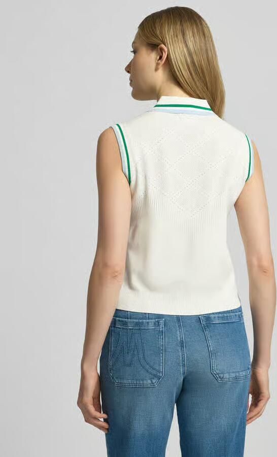 Marc Cain Regular fit bodywarmer van viscosemix in tricotlook