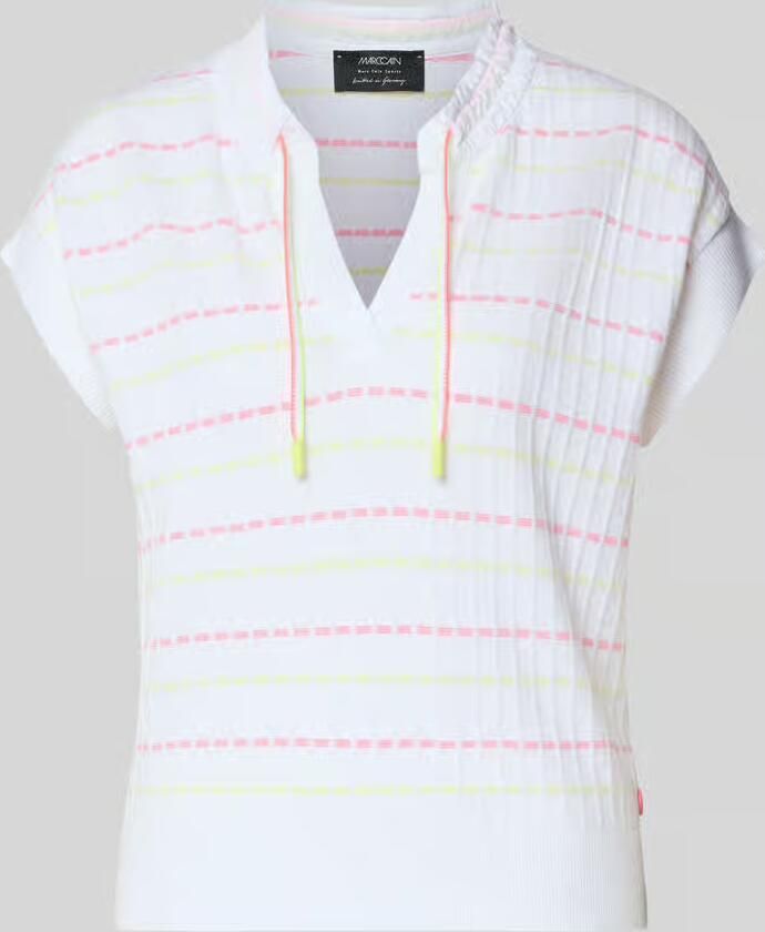 Marc Cain regular fit bovendeel van lyocellmix in tricotlook - Foto 2