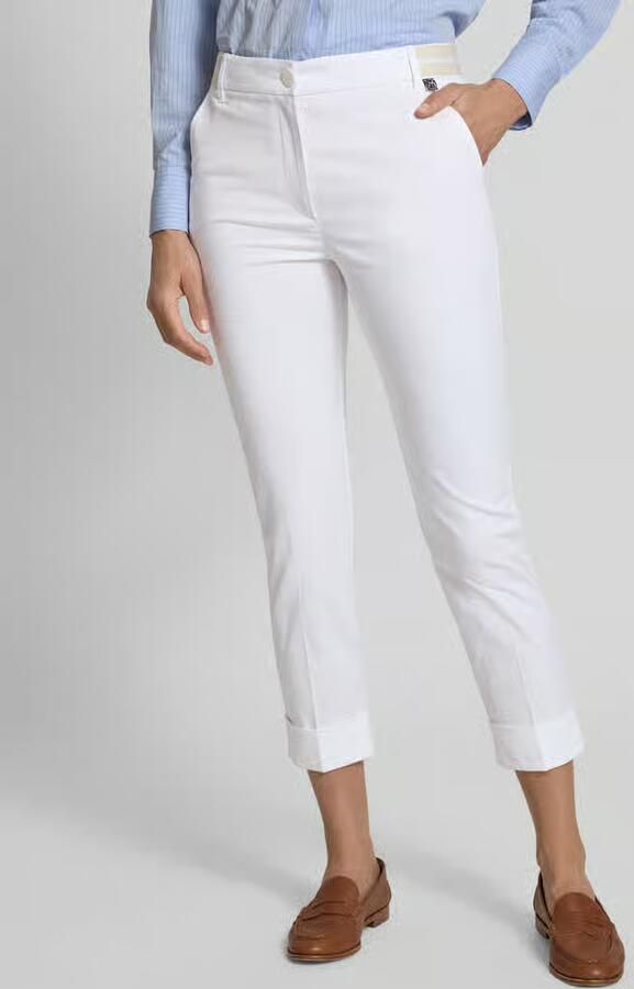 Marc Cain Regular fit broek met verkorte pasvorm en steekzakken - Foto 2