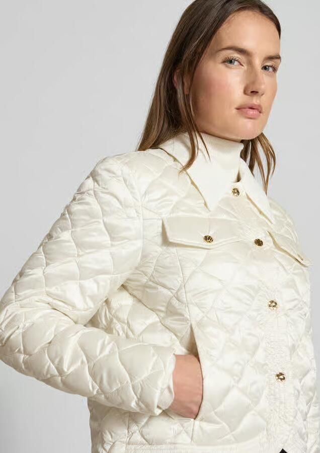 Marc Cain Regular fit gewatteerd jack met platte kraag - Foto 2