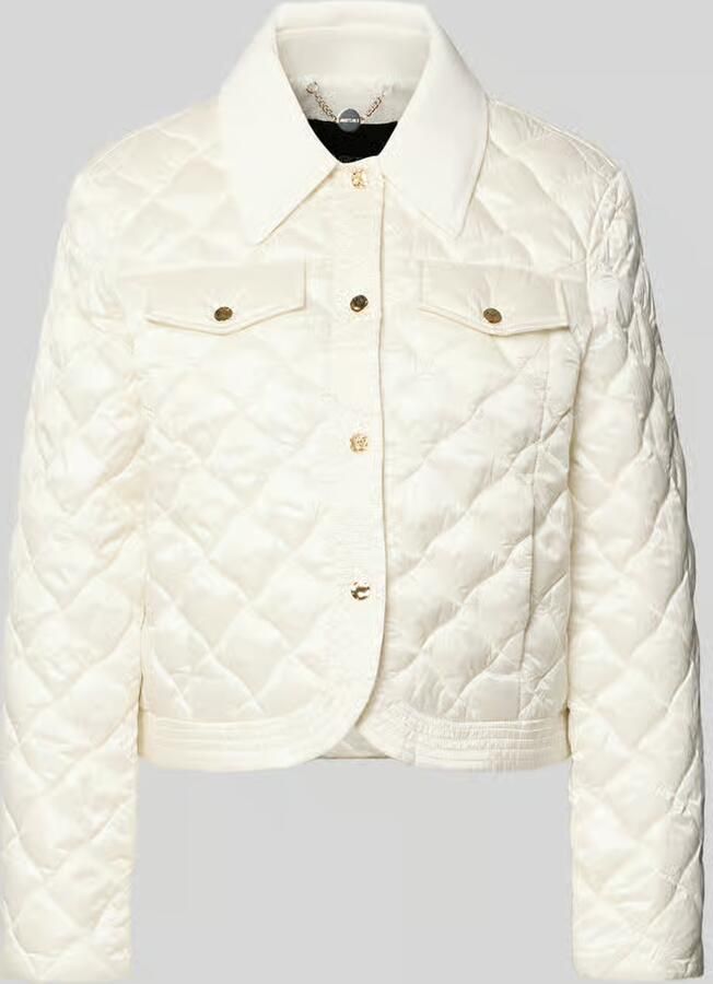 Marc Cain Regular fit gewatteerd jack met platte kraag