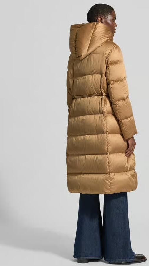 Marc Cain Regular fit gewatteerde mantel met capuchon - Foto 3
