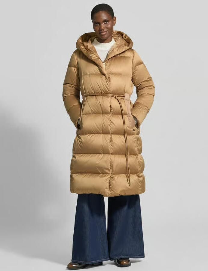 Marc Cain Regular fit gewatteerde mantel met capuchon - Foto 2