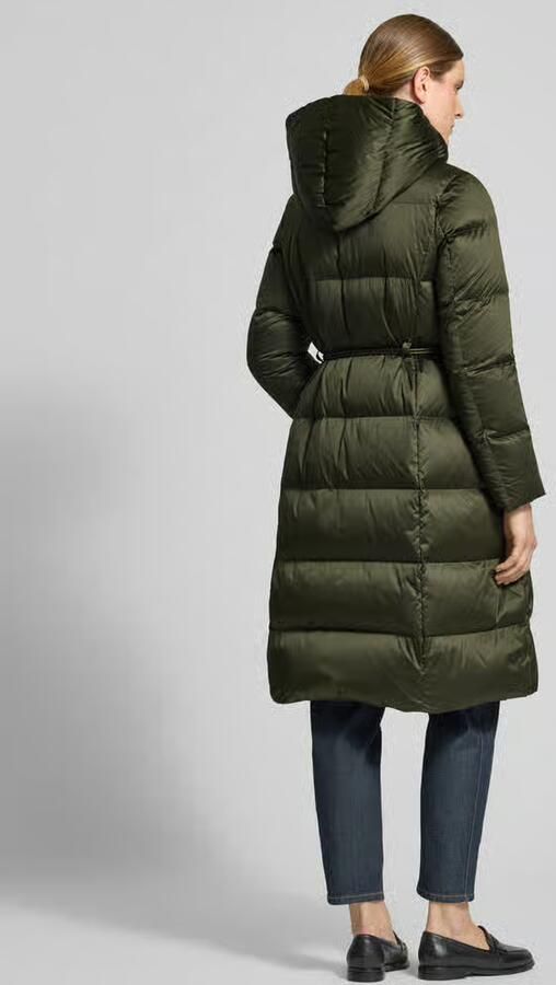 Marc Cain Regular fit gewatteerde mantel met capuchon - Foto 3