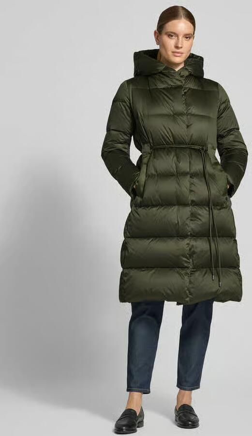 Marc Cain Regular fit gewatteerde mantel met capuchon - Foto 2