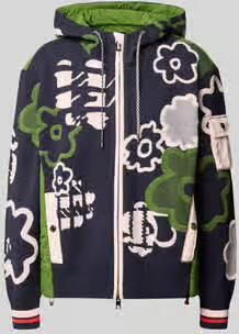 Marc Cain Regular fit jack met all-over stitching met bloemen allover