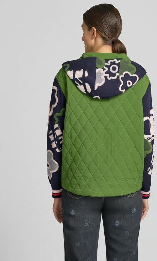Marc Cain Regular fit jack met all-over stitching met bloemen allover - Foto 2