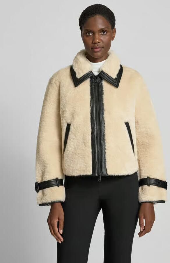 Marc Cain Regular fit jack met imitatiebont - Foto 2