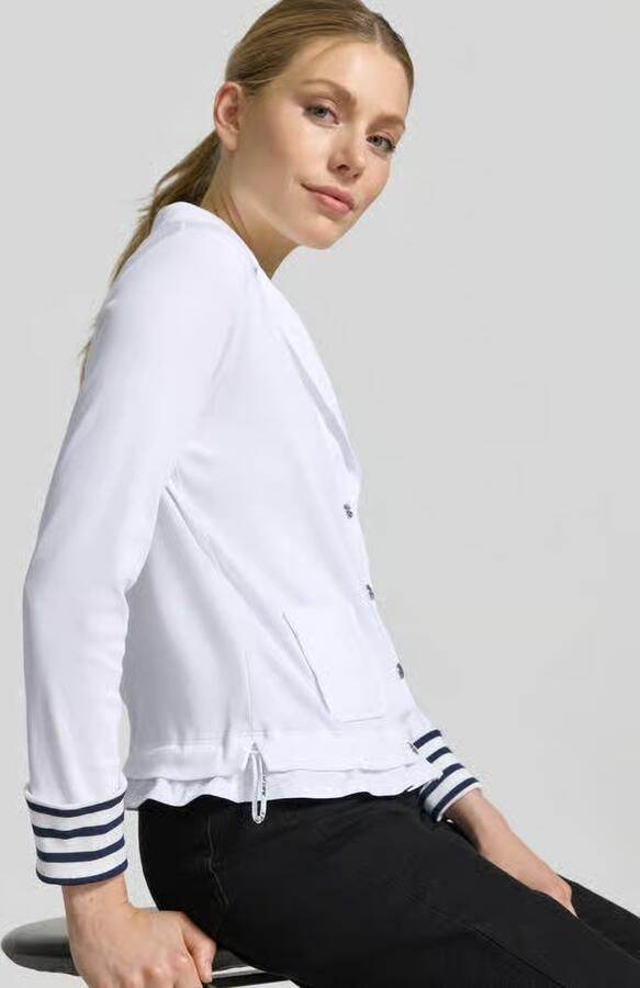 Marc Cain Regular fit jack met opgestikte zakken - Foto 3