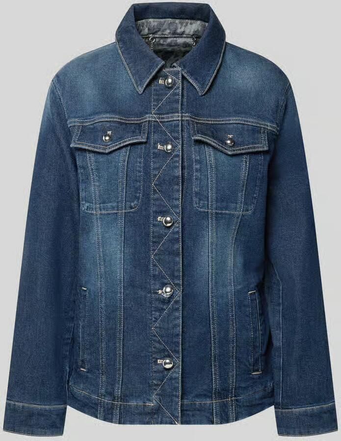 Marc Cain regular fit jeansjack met lyocell - Foto 2