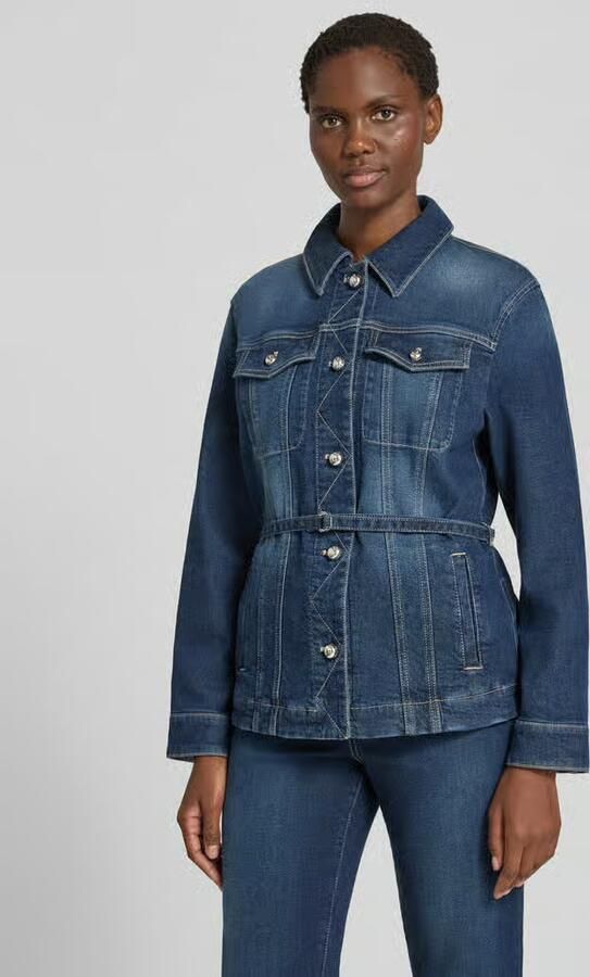 Marc Cain regular fit jeansjack met lyocell - Foto 2