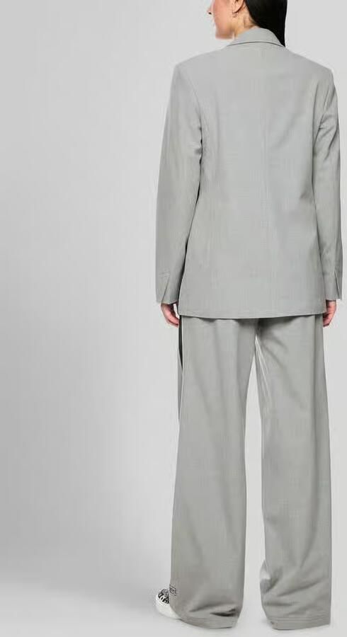 Marc Cain Regular fit lange blazer met contrasterende strepen - Foto 2