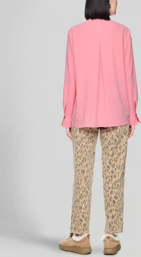 Marc Cain Regular fit longline overhemdblouse met sierknopen - Foto 2