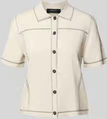 Marc Cain regular fit overhemdblouse met mix van viscose en kasjmier