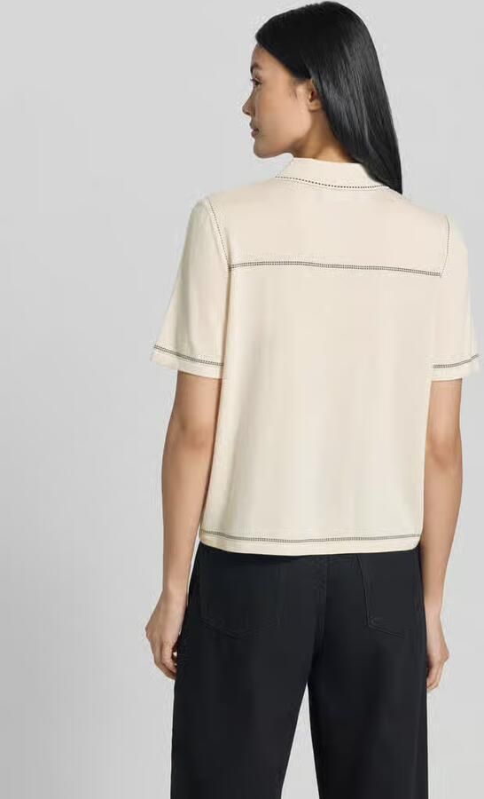 Marc Cain regular fit overhemdblouse met mix van viscose en kasjmier - Foto 2