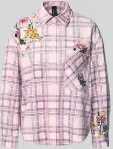 Marc Cain regular fit overhemdblouse van katoenmix