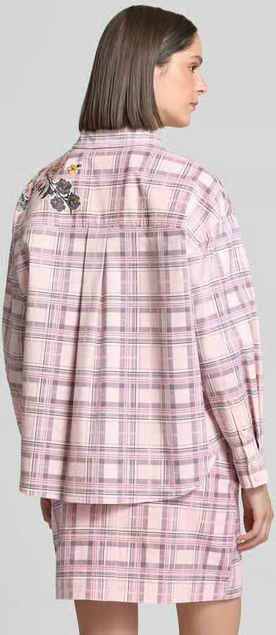 Marc Cain regular fit overhemdblouse van katoenmix