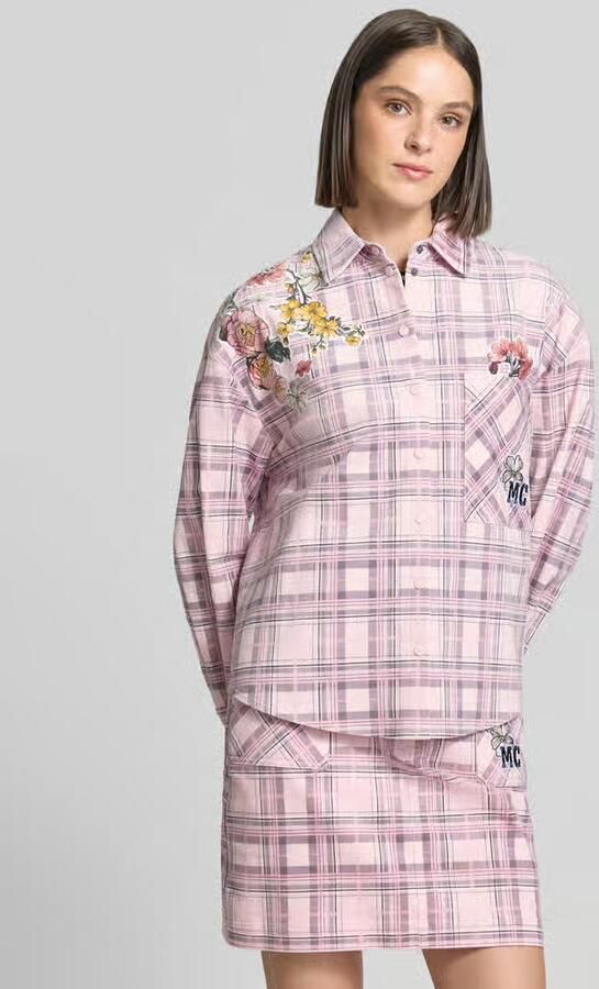Marc Cain regular fit overhemdblouse van katoenmix - Foto 3