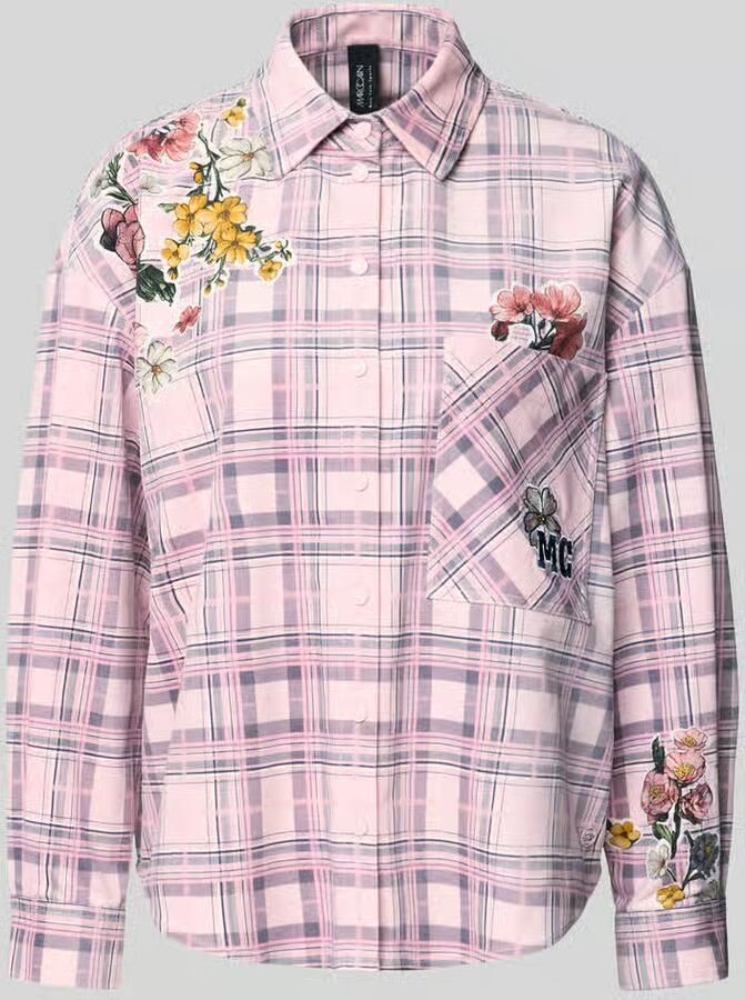 Marc Cain regular fit overhemdblouse van katoenmix - Foto 2