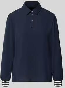 Marc Cain Regular Fit poloshirt met elastische mouwboordjes