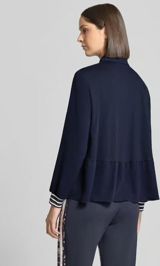 Marc Cain Regular Fit poloshirt met elastische mouwboordjes - Foto 3
