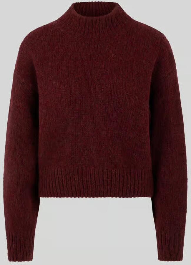 Marc Cain Regular fit pullover van wol met logodetail