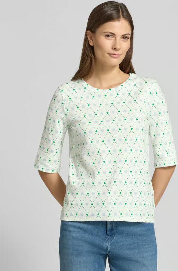 Marc Cain Regular fit shirt met lange mouwen met all-over motiefprint - Foto 3