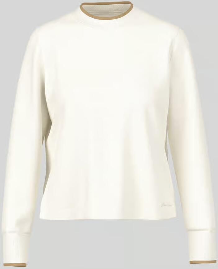 Marc Cain Regular fit shirt met lange mouwen met contrasterende ribkraag