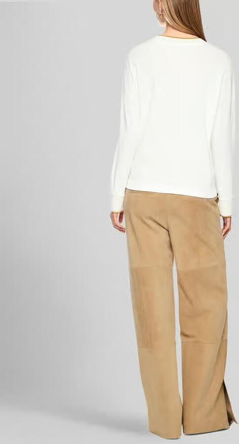 Marc Cain Regular fit shirt met lange mouwen met contrasterende ribkraag - Foto 2