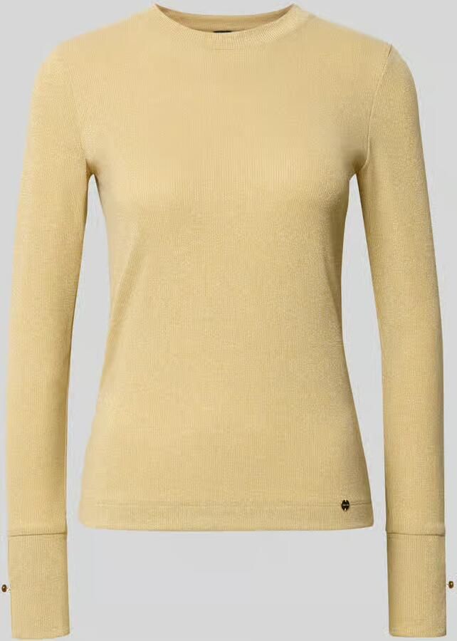 Marc Cain Regular fit shirt met lange mouwen met ronde hals